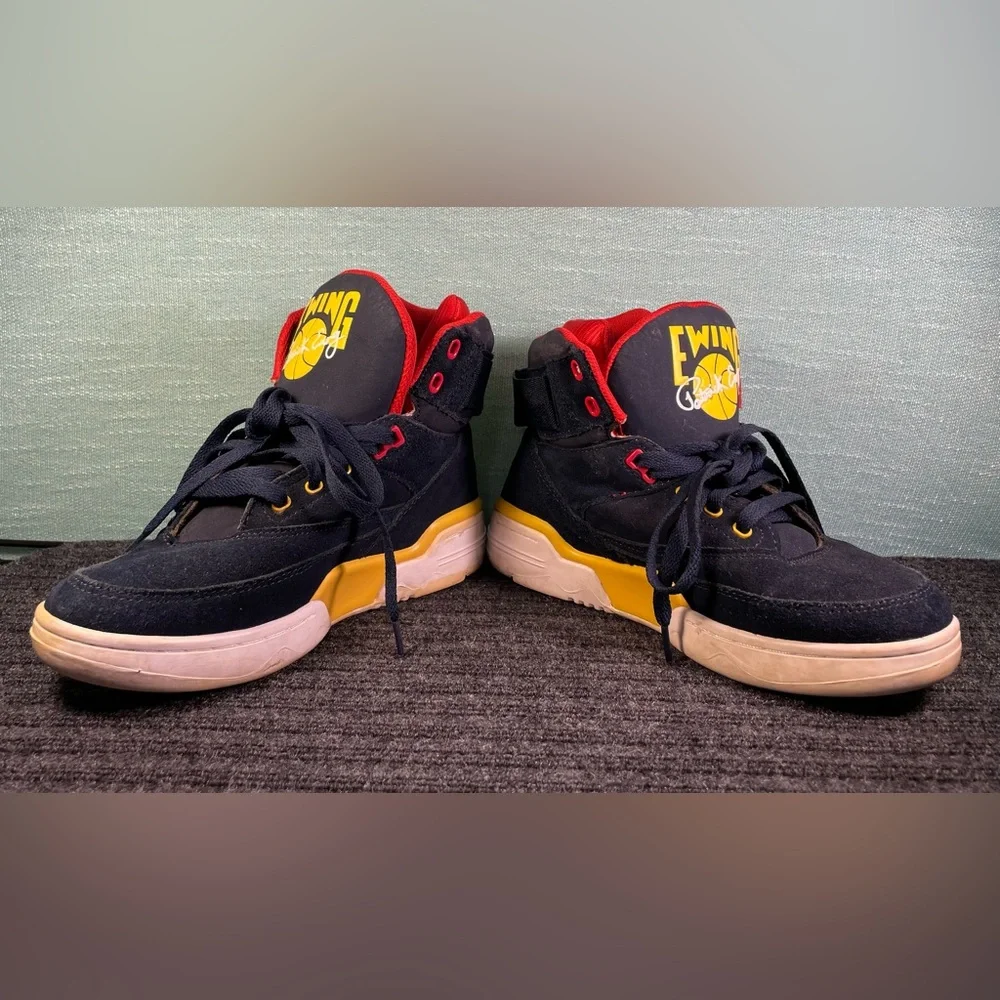 Patrick Ewing 33 Hi Snow Beach 1EW90128-433 Blue Red Yellow & White Size 6 - Picture 1 of 10